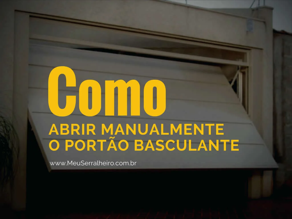 Como abrir manualmente um portão basculante
